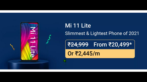 Mi 11 Lite (Jazz Blue, 128 GB)  (8 GB RAM)