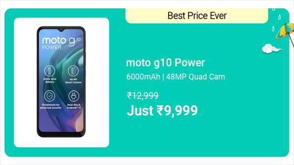 Motorola G10 Power (Aurora Grey, 64 GB) (4 GB RAM)