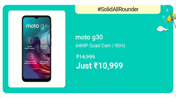 Motorola G30 (Dark Pearl, 64 GB) (4 GB RAM)