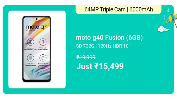 Motorola G40 Fusion (Dynamic Gray, 128 GB)  (6 GB RAM)