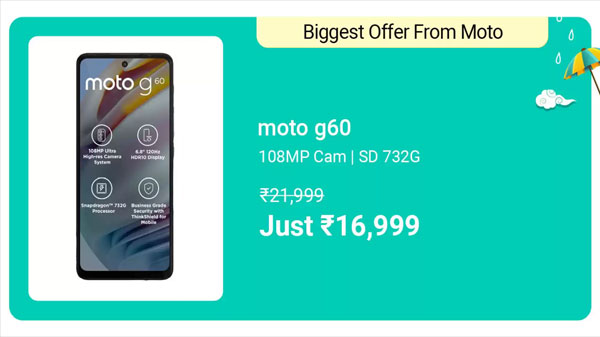 Motorola G60 (Dynamic Gray, 128 GB) (6 GB RAM)