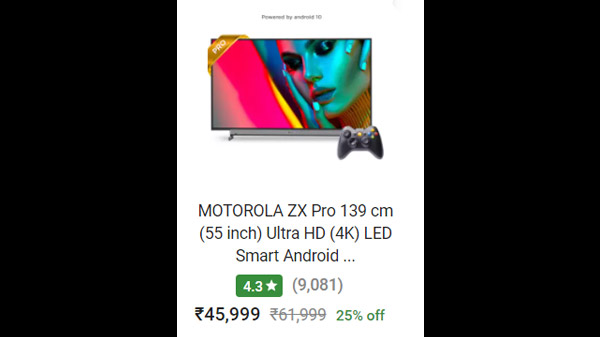 Motorola ZX Pro 139 cm (55 inch) Ultra HD (4K) LED Smart Android TV