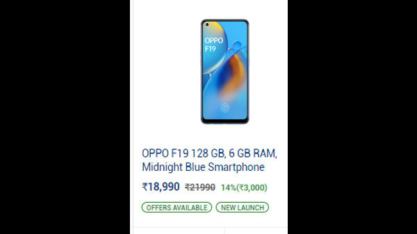 OPPO F19 128 GB, 6 GB RAM,