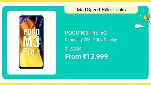 POCO M3 Pro 5G (Cool Blue, 64 GB)  (4 GB RAM)