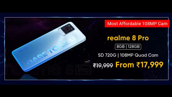 Realme 8 Pro (Infinite Black, 128 GB)  (6 GB RAM)
