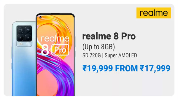Realme 8 Pro (Infinite Black, 128 GB)  (6 GB RAM)
