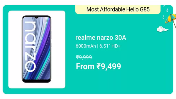 Realme Narzo 30A (Laser Black, 32 GB)  (3 GB RAM)