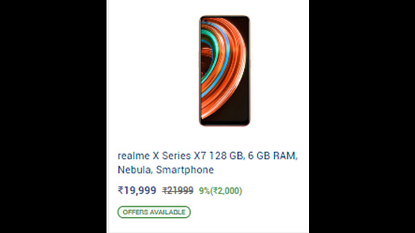 Realme X7 128 GB, 6 GB RAM