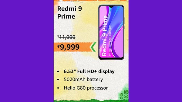 Redmi 9 Prime (Matte Black, 4GB RAM, 64GB Storage)