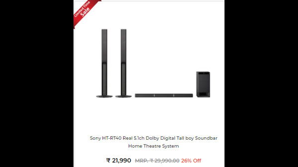 Sony HT-RT40 Real 5.1ch Dolby Digital Tall boy Soundbar Home Theatre System