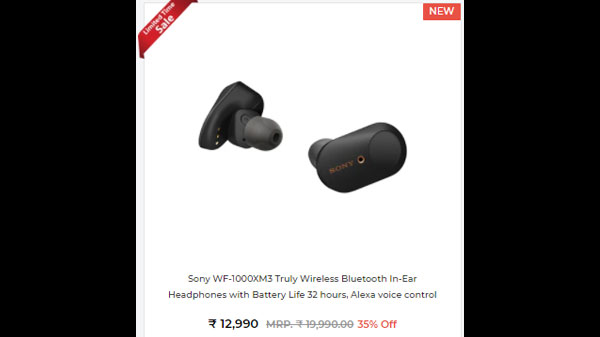 Sony WF-1000XM3 Truly Wireless Bluetooth In-Ear Headphones