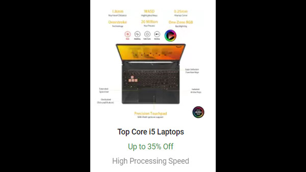 Up To 35% Off On Core i5 Laptops