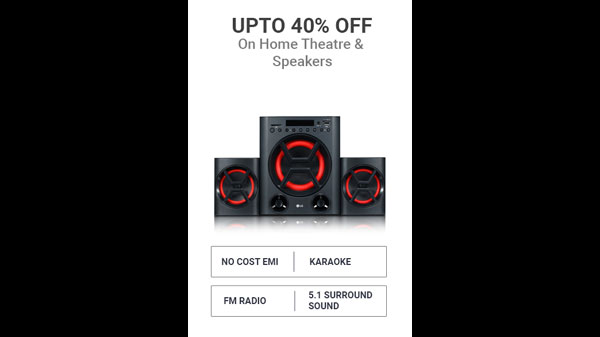 Up to 40% Off On Home Theaters