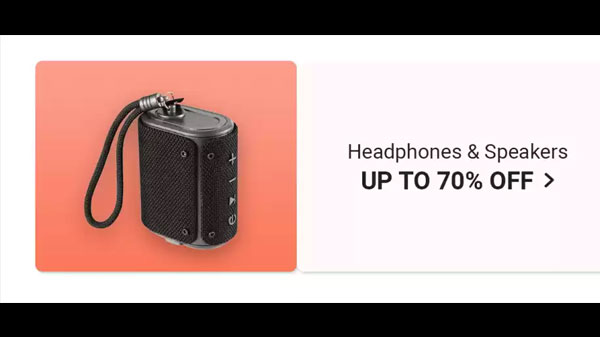 Up To 70% Off On Headphones And Speakers