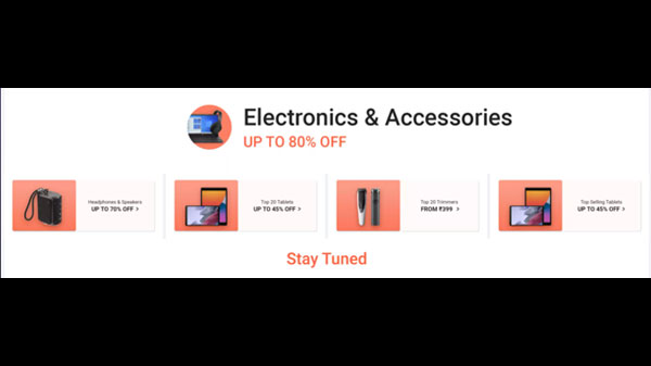 Up To 80% Off On Electronics And Accessories