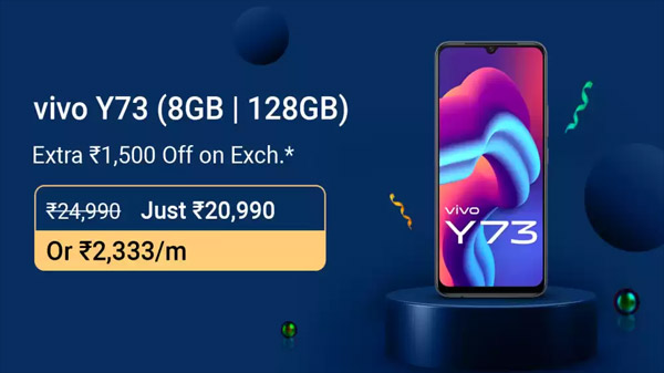 vivo Y73 (Diamond Flare, 128 GB)  (8 GB RAM)