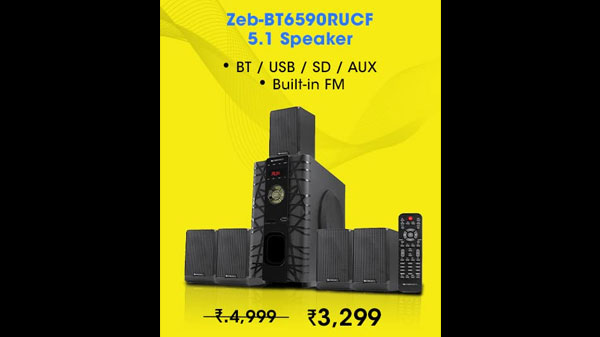 Zebronics ZEB-BT6590RUCF Bluetooth 5.1 Speaker with SD Card and PENDRIVE Slot