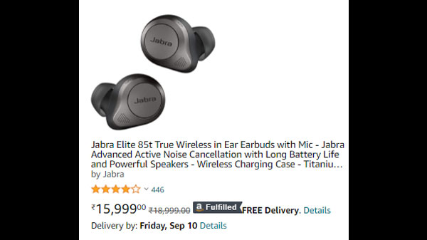 Jabra Elite 85t True Wireless in Ear Earbuds