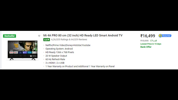 Mi 4A PRO 80 cm (32 inch) HD Ready LED Smart Android TV