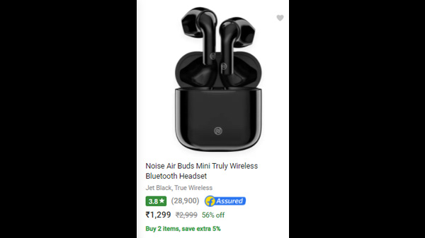 Noise Air Buds Mini Truly Wireless Bluetooth Headset  (Pearl White, True Wireless)