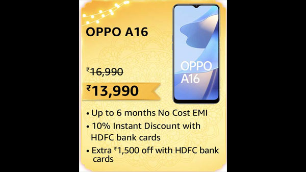 OPPO A16 (Pearl Blue, 4GB RAM, 64GB Storage)