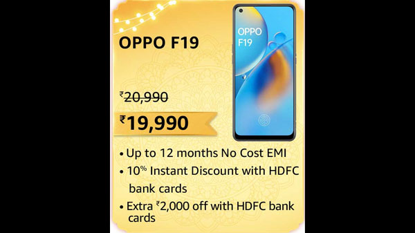 Oppo F19 (Prism Black, 6GB RAM, 128GB Storage)
