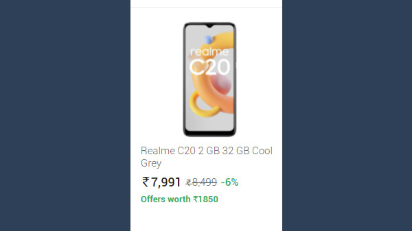 Realme C20 2 GB 32 GB Cool Grey