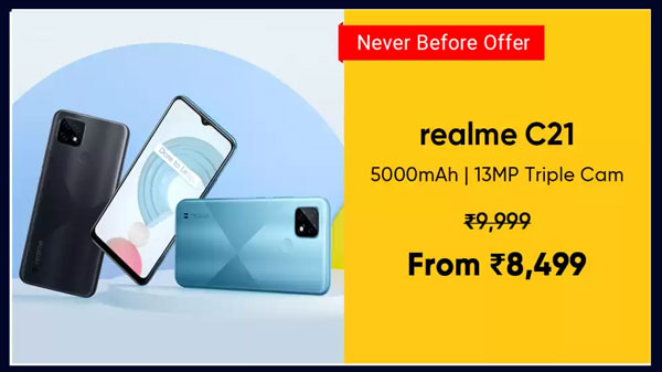 Realme C21 (Cross Black, 32 GB)  (3 GB RAM)