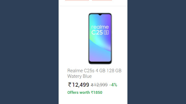 Realme C25s 4 GB 128 GB Watery Blue