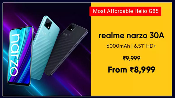 Realme Narzo 30A (Laser Black, 32 GB)  (3 GB RAM)