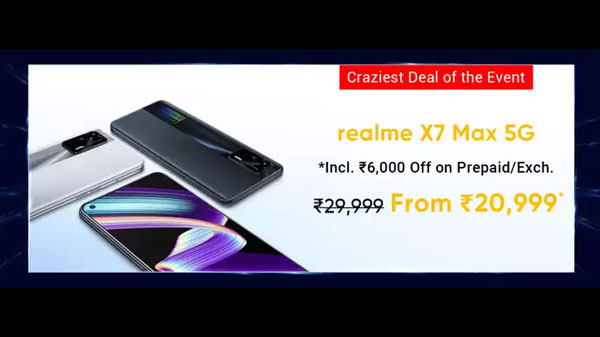 Realme X7 Max (Milky Way, 128 GB)  (8 GB RAM)