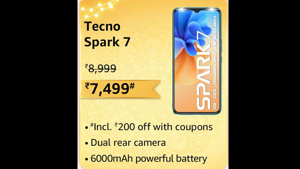 Tecno Spark 7 At Amazon Great Indian Festival Sale