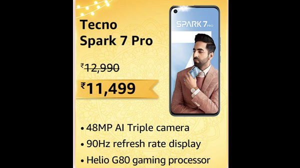 Tecno Spark 7 Pro At Amazon Great Indian Festival Sale