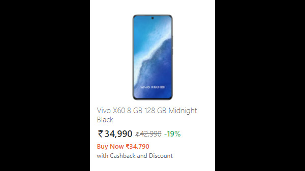 Vivo X60 8 GB 128 GB Midnight Black