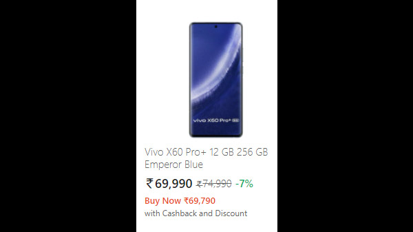Vivo X60 Pro+ 12 GB 256 GB Emperor Blue