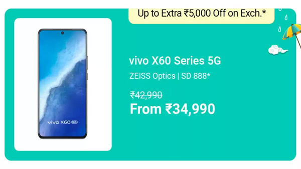 vivo X60 (Shimmer Blue, 128 GB)  (8 GB RAM)