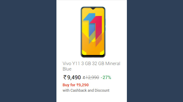 Vivo Y11 3 GB 32 GB Mineral Blue