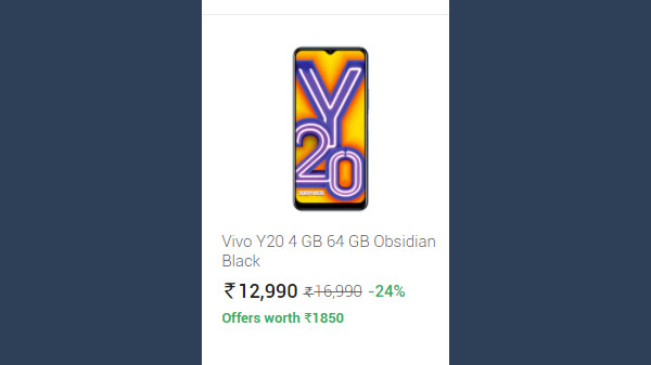 Vivo Y20 4 GB 64 GB Obsidian Black