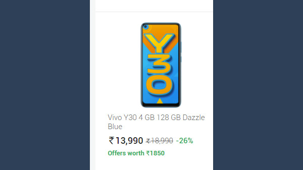 Vivo Y30 4 GB 128 GB Emerald Black