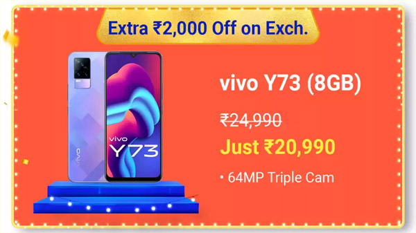 vivo Y73 (Roman Black, 128 GB)  (8 GB RAM)