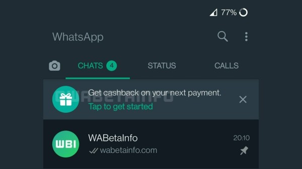 WhatsApp Payments Cashback Offer Spotted: Details