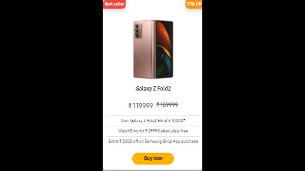 Samsung Galaxy Z Fold2 (37% Off)