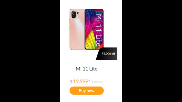 Rs. 5,000 off Mi 11 Lite