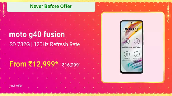 MOTOROLA G40 Fusion (Frosted Champagne, 64 GB)  (4 GB RAM)