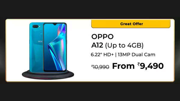 OPPO A12 (Blue, 32 GB)  (3 GB RAM)