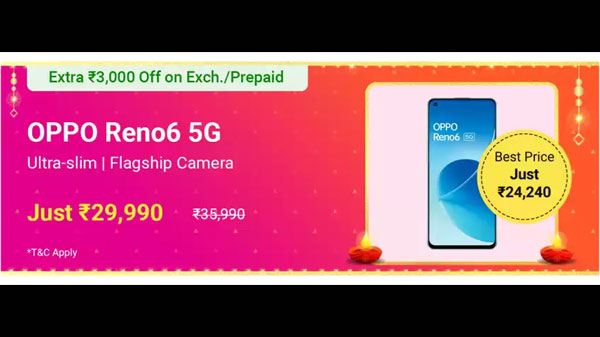 OPPO Reno6 5G (Aurora, 128 GB)  (8 GB RAM)