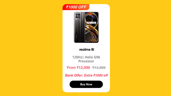 Realme 8i (Space Black, 4GB+64GB)
