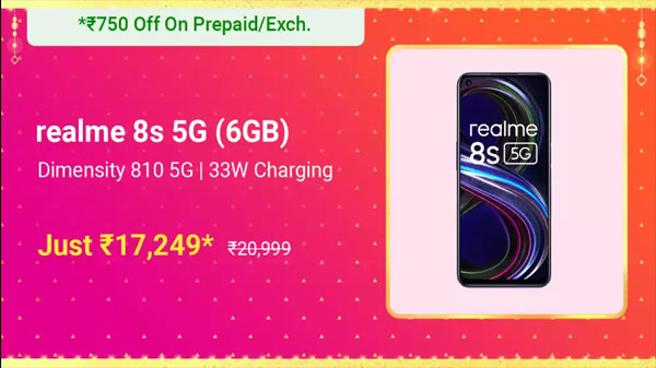 Realme 8s 5G (Universe Purple, 128 GB)  (6 GB RAM)