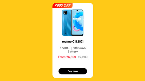 Realme C11 2021 ( Cool Blue, (2GB+32GB)