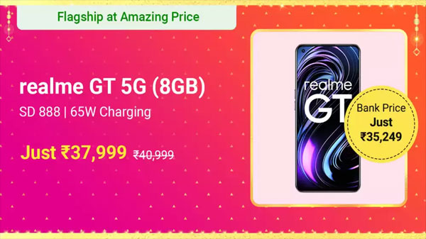 Realme GT 5G (Dashing Silver, 128 GB)  (8 GB RAM)